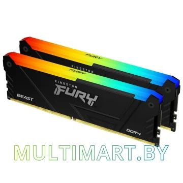 Оперативная память Kingston FURY Beast RGB 2x32GB DDR4 PC4-25600 (KF432C16BB2AK2/64)